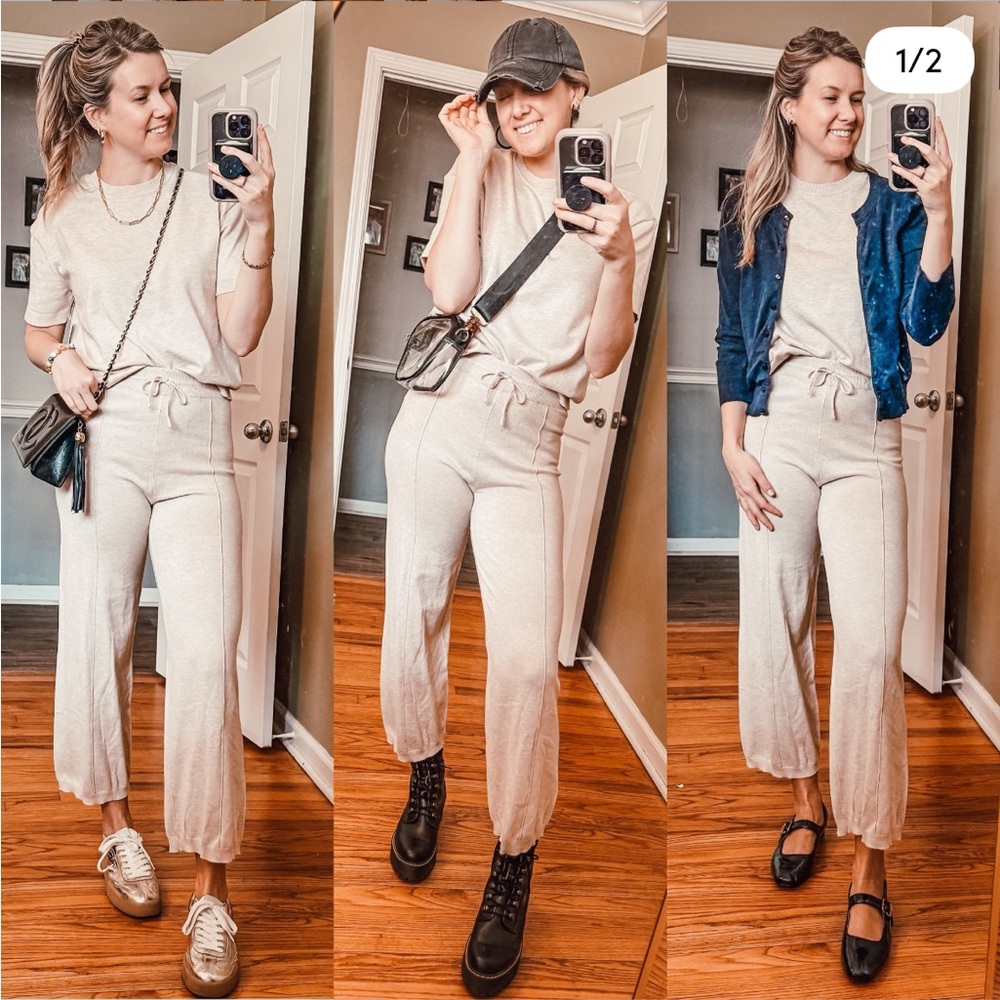 Time and Tru Women's Beige Jogger Set